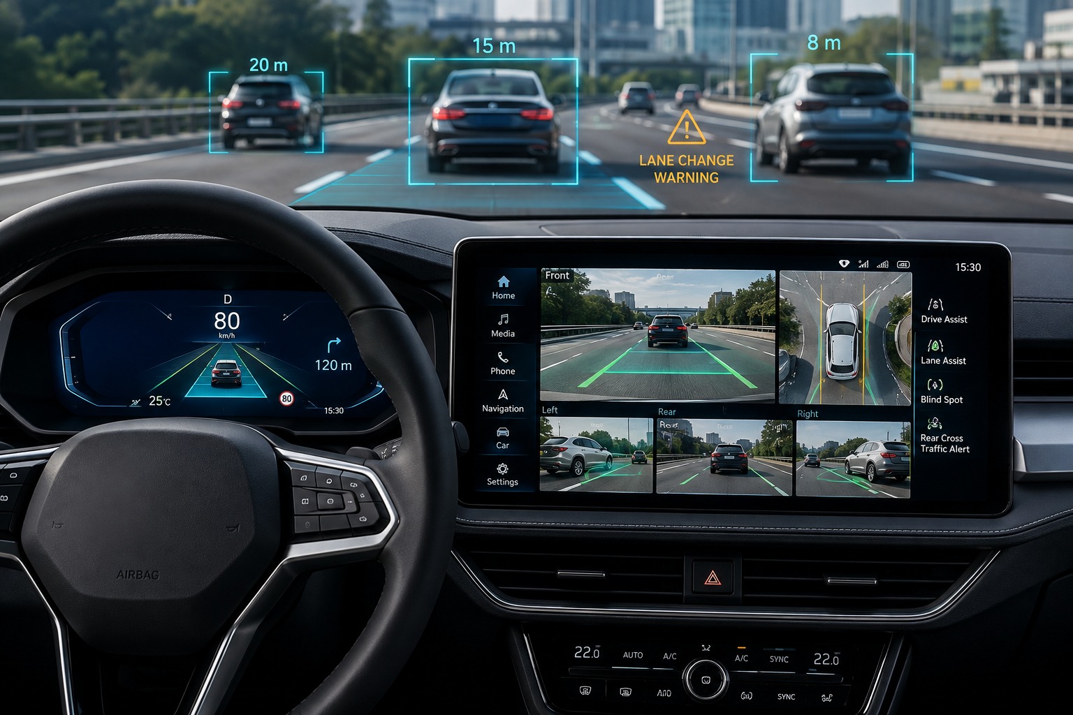 modern car technology explained - driver assistance dashboard