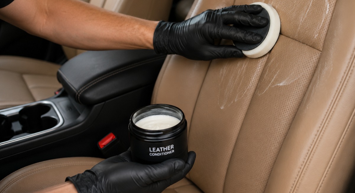 deep cleaning car seats leather conditioner