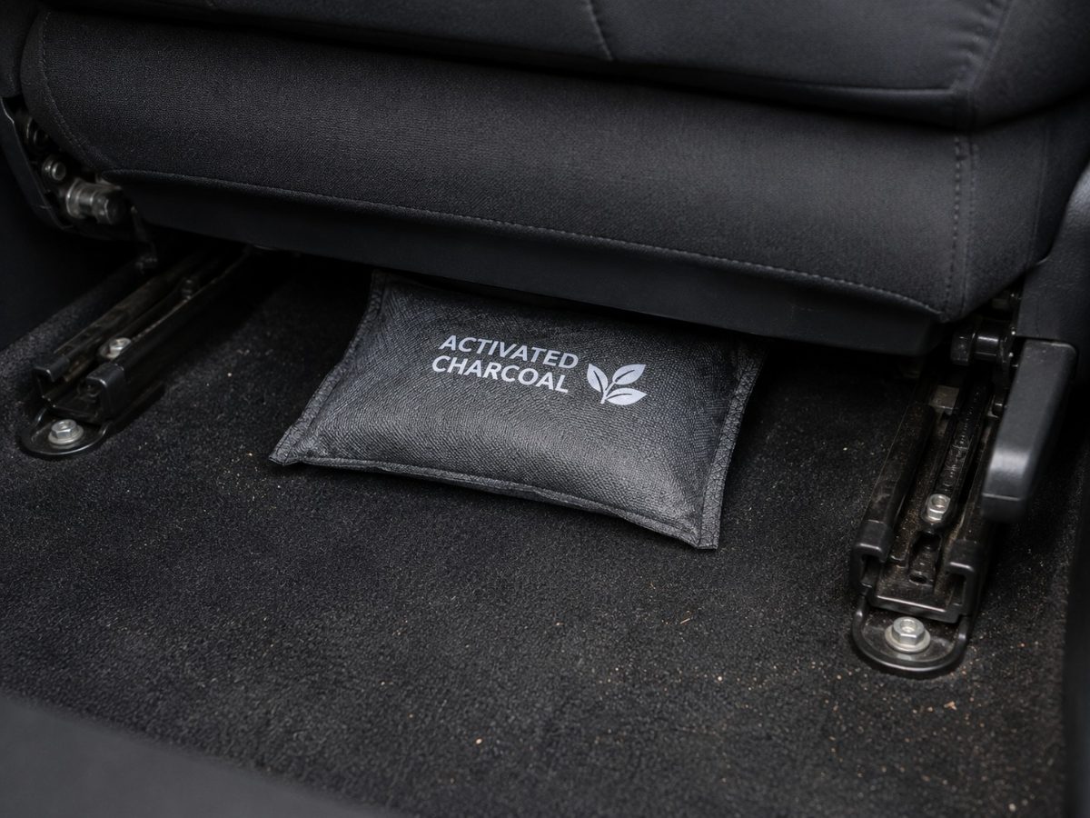 freshen car interior charcoal odor control