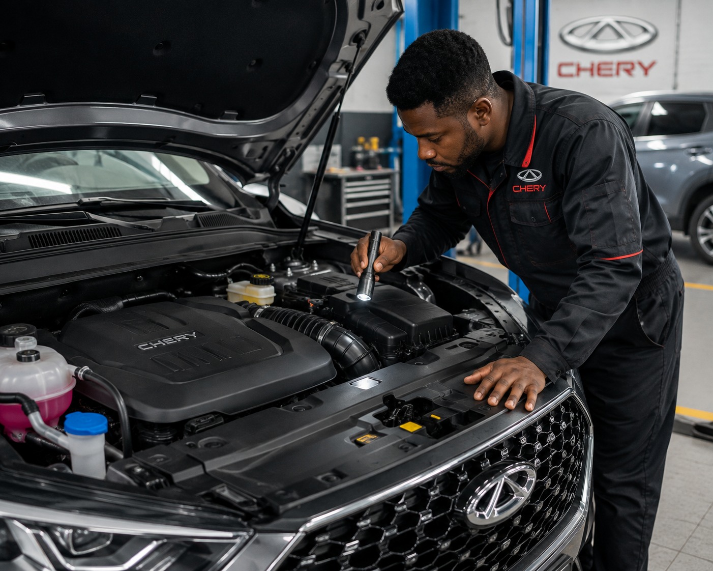 mechanic checking whether Chinese cars are reliable